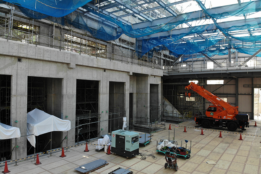 ごみピット上部コンクリート打設状況