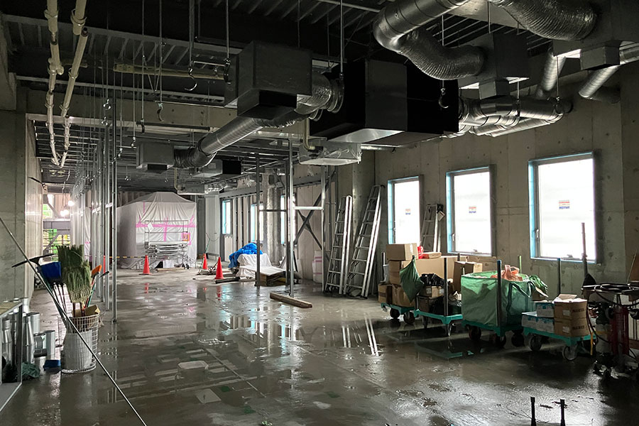 3階休憩室・中央制御室　内装施工状況